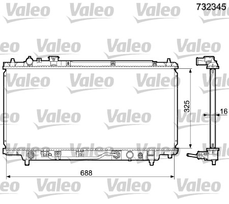 VALEO Vízhűtő 732345_VALEO