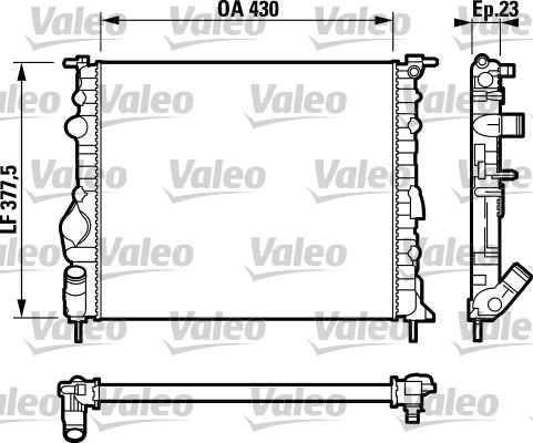 VALEO Vízhűtő RM1219_VALEO