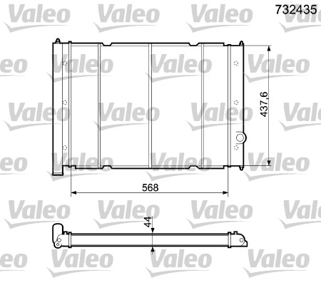 VALEO Vízhűtő 732435_VALEO