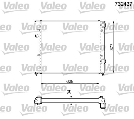 VALEO Vízhűtő 732437_VALEO