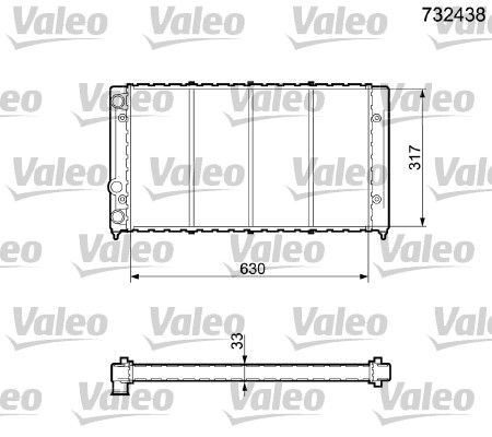 VALEO Vízhűtő 732438_VALEO