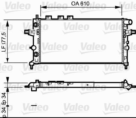 VALEO Vízhűtő RC1160_VALEO