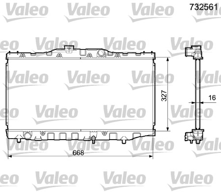 VALEO Vízhűtő 732561_VALEO