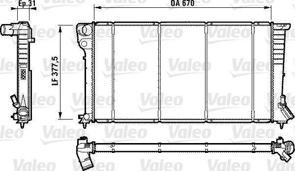 VALEO Vízhűtő RC1009_VALEO