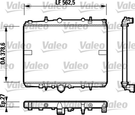 VALEO Vízhűtő RA1117_VALEO