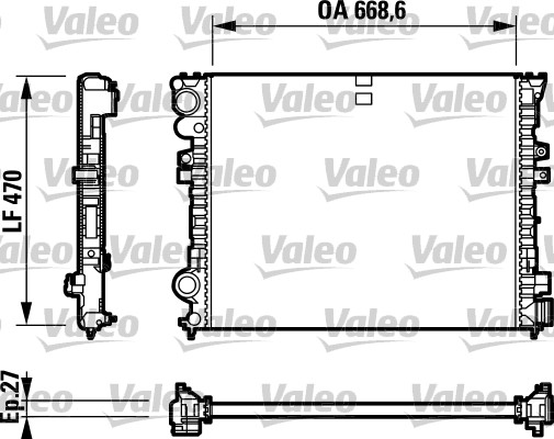 VALEO Vízhűtő RA1298_VALEO