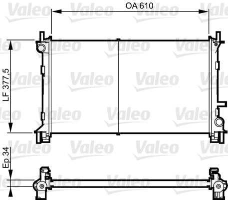 VALEO Vízhűtő RC1157_VALEO