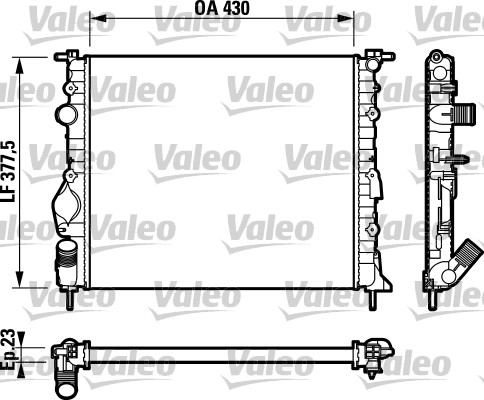 VALEO Vízhűtő 732765_VALEO