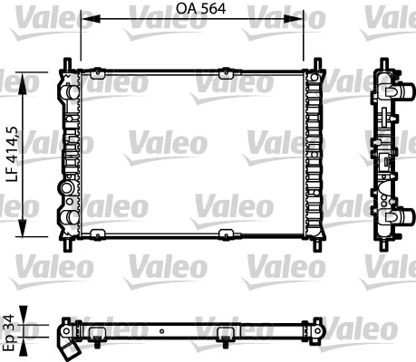 VALEO Vízhűtő RC140_VALEO