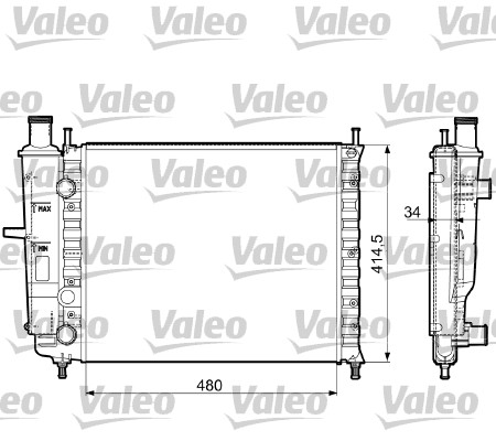 VALEO Vízhűtő RM190_VALEO