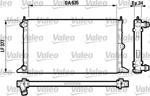 VALEO Vízhűtő RA1168_VALEO