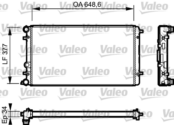 VALEO Vízhűtő 732957_VALEO