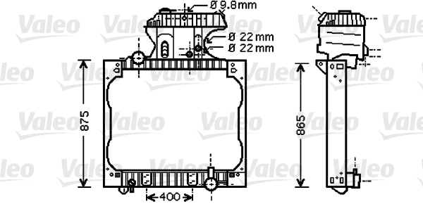 VALEO Vízhűtő 733428_VALEO