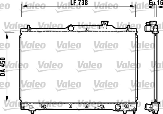 VALEO Vízhűtő 734201_VALEO