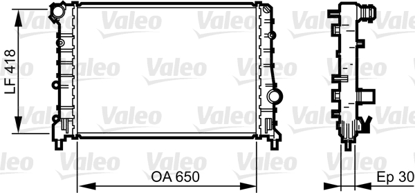 VALEO Vízhűtő 734283_VALEO