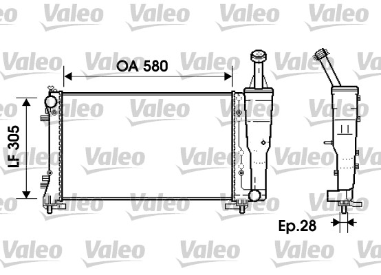 VALEO Vízhűtő 734362_VALEO