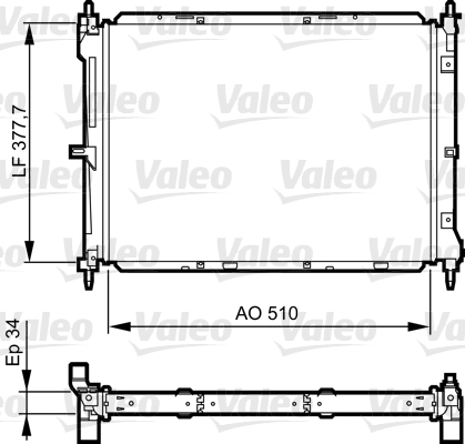 VALEO Vízhűtő 734436_VALEO