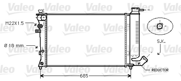 VALEO Vízhűtő 734445_VALEO