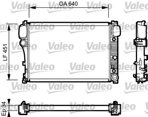 VALEO Vízhűtő 734447_VALEO