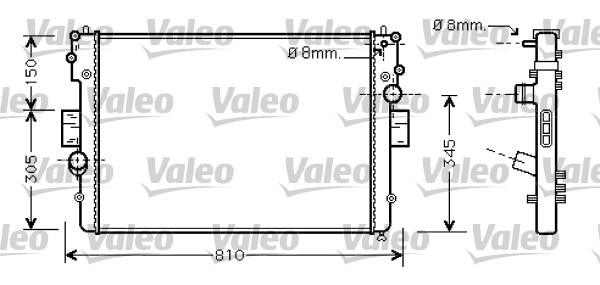 VALEO Vízhűtő 734448_VALEO