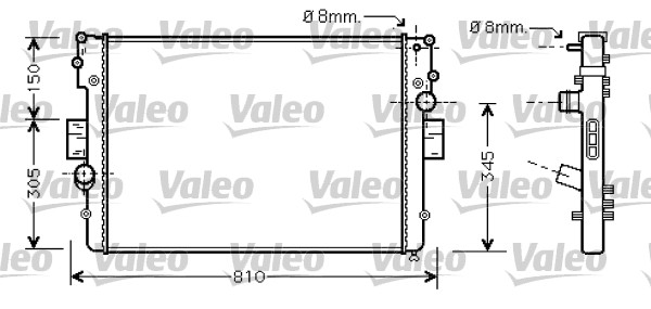 VALEO Vízhűtő 734449_VALEO