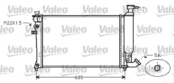 VALEO Vízhűtő 734454_VALEO