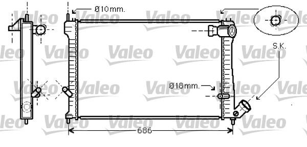 VALEO Vízhűtő 734455_VALEO