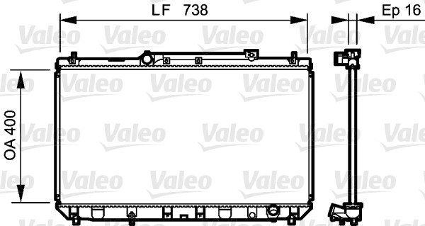 VALEO Vízhűtő 734488_VALEO