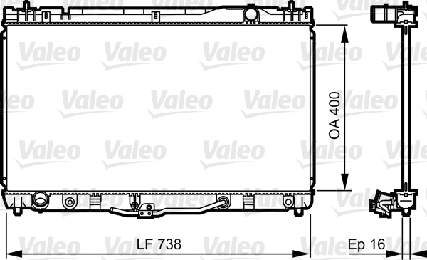 VALEO Vízhűtő 734492_VALEO