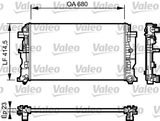 VALEO Vízhűtő 734927_VALEO