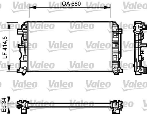 VALEO Vízhűtő 734928_VALEO