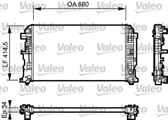 VALEO Vízhűtő 734929_VALEO