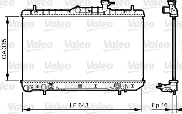 VALEO Vízhűtő 734960_VALEO