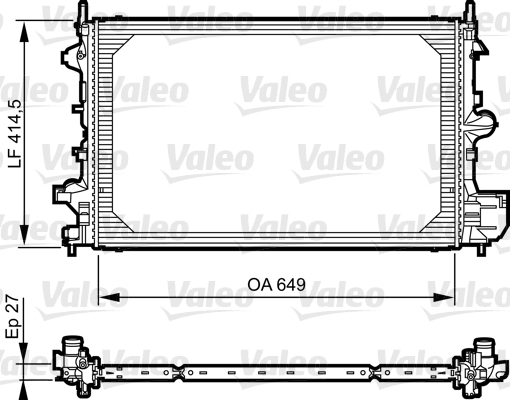 VALEO Vízhűtő 735085_VALEO