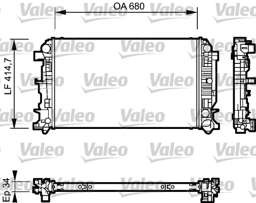 VALEO Vízhűtő 735089_VALEO