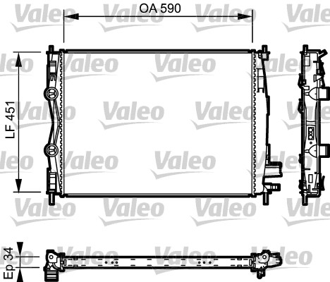 VALEO Vízhűtő 735114_VALEO