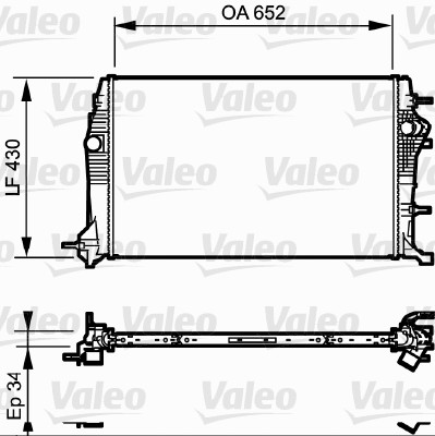 VALEO Vízhűtő 735181_VALEO