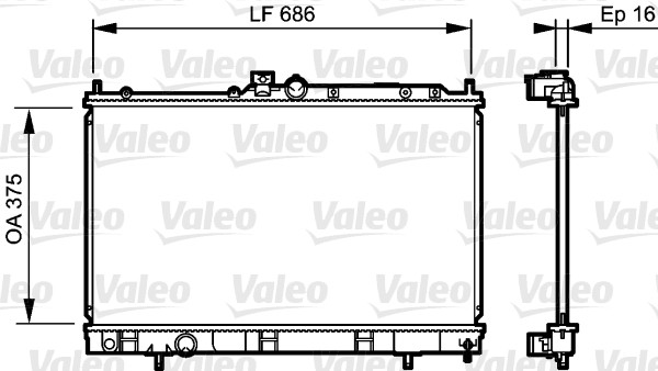 VALEO Vízhűtő 735198_VALEO