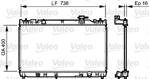 VALEO Vízhűtő 735214_VALEO