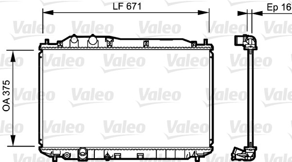 VALEO Vízhűtő 735238_VALEO