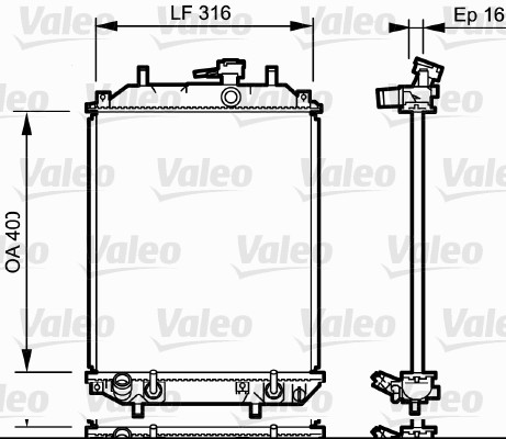 VALEO Vízhűtő 735257_VALEO