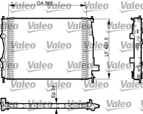 VALEO Vízhűtő 735380_VALEO