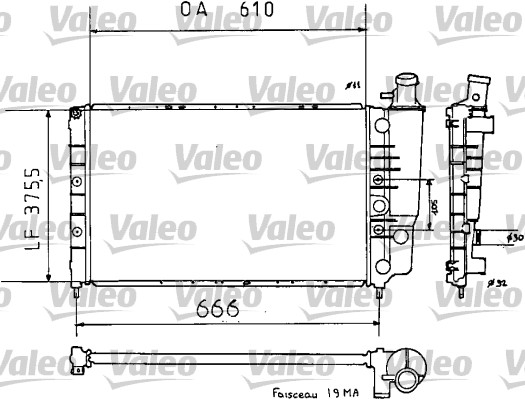 VALEO Vízhűtő RA597_VALEO