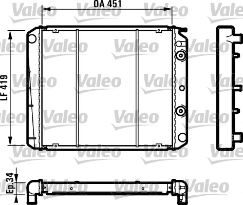 VALEO Vízhűtő 810971_VALEO