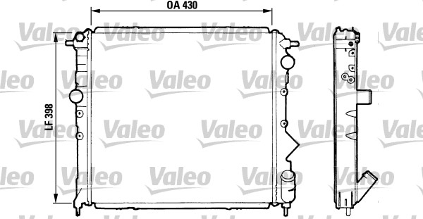 VALEO Vízhűtő RA612_VALEO