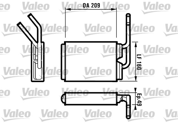 VALEO Fűtőradiátor 812154_VALEO