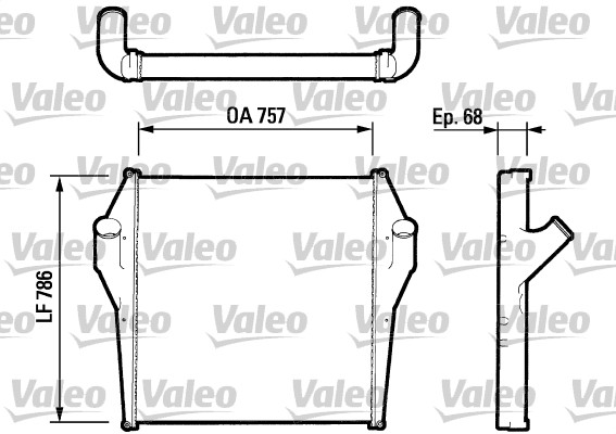 VALEO Töltőlevegő hűtő 100303315_VALEO