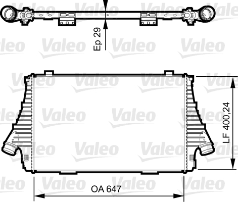 VALEO Töltőlevegő hűtő 818721_VALEO