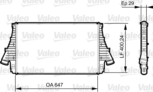 VALEO Töltőlevegő hűtő 818817_VALEO