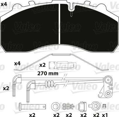 VALEO Első fékbetét 882202_VALEO